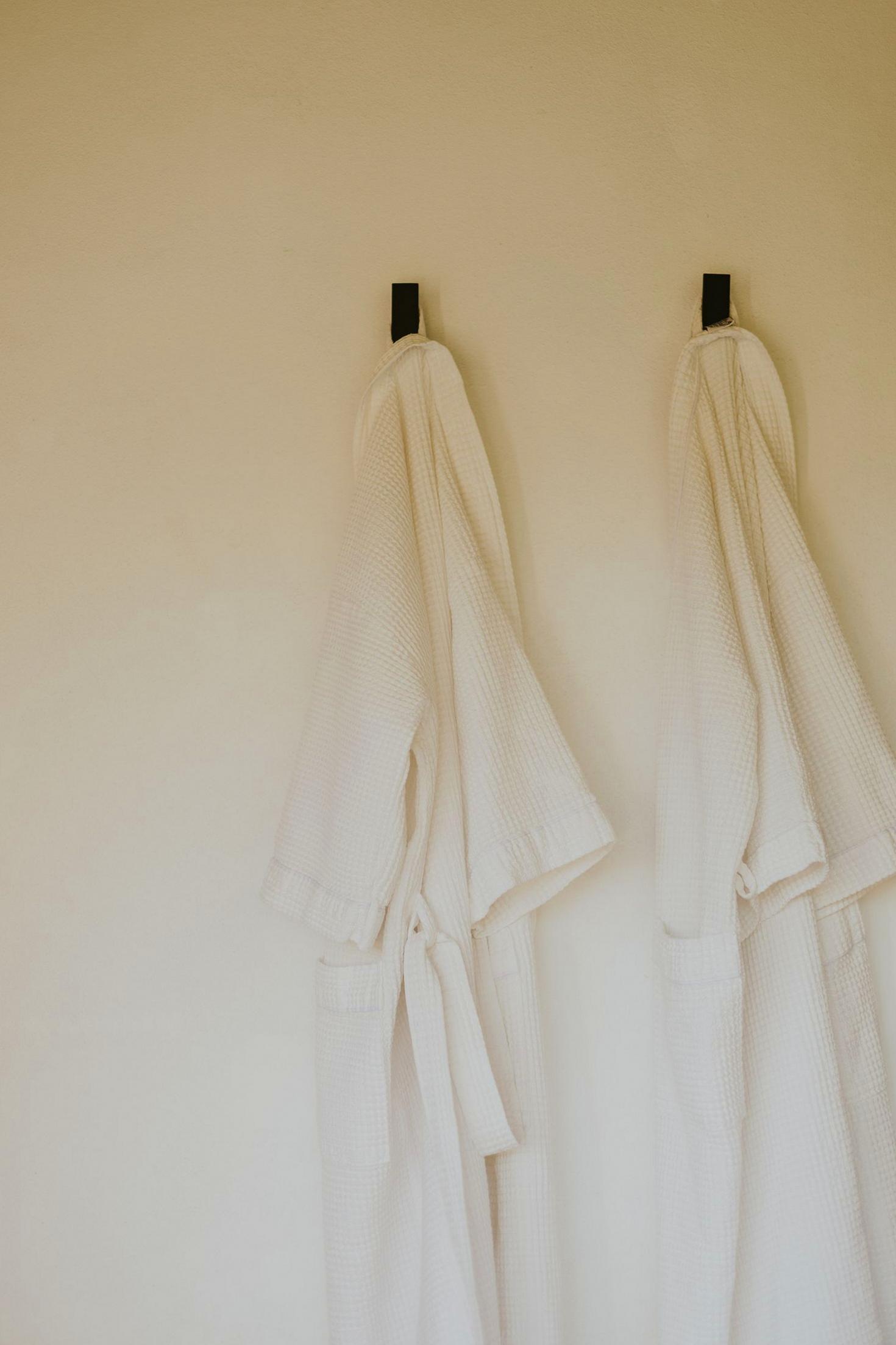 Plush white robes